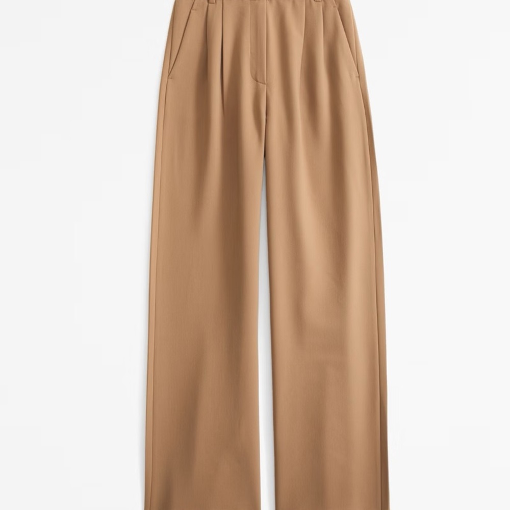 Abercrombie Tailored Wide Leg Pants - Small, Brown